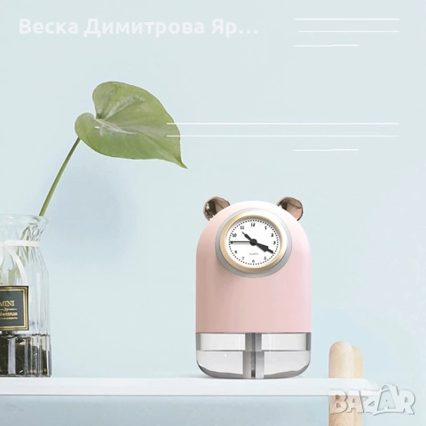 Арома дифузер с LED светлина и дигитален часовник – 300ml USB овлажнител, снимка 5 - Други стоки за дома - 54682609