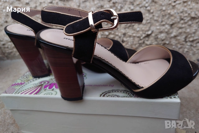 Елегантни велурени сандали, снимка 7 - Сандали - 51003036