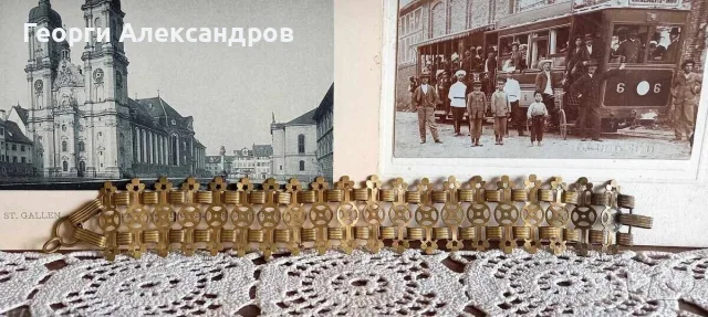 Старинна ВЪЗРОЖДЕНСКА ГРИВНА Тип КОРДОН Бронзова Майсторска Ръчна Изработка НАКИТ за НОСИЯ ОРИГИНАЛ