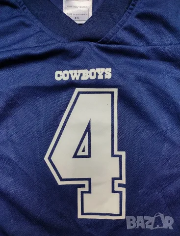 NFL / Dallas Cowboys #4 Dak Prescott - Jersey детско, снимка 3 - Детски тениски и потници - 55605396