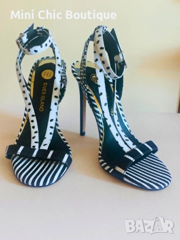 River Island сандали – НОВИ – №38  – дизайнерски модел Black Spot, снимка 5 - Дамски обувки на ток - 54129107