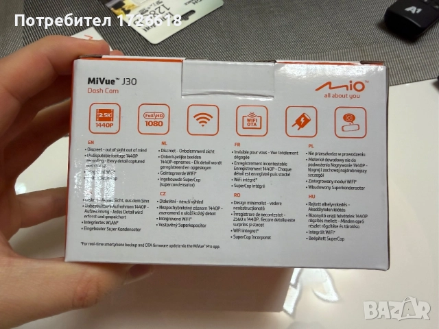 Видеорегистратор MiVue J30 & 128GB памет карта, снимка 3 - Камери - 55619477