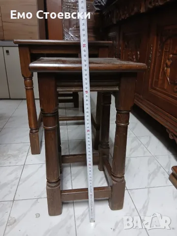 Дъбови масички тип 3 в 1, снимка 5 - Маси - 55303903