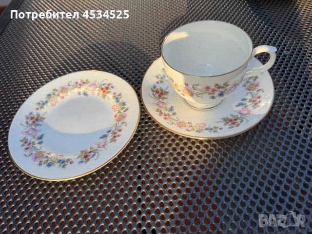 🫖 Английски порцеланов сервиз St Michael “Veronica” – Fine Bone China, снимка 5 - Антикварни и старинни предмети - 54386684