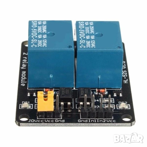 2 канален релеен модул на 5V With Optocoupler Protection, снимка 3 - Друга електроника - 54724768