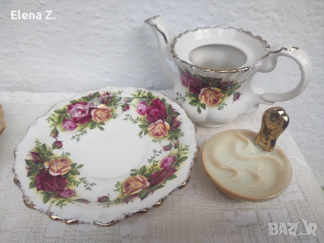 2 уникални чайника Cardew Royal Albert, Country Roses, Old Blue Willow, снимка 7 - Други - 54775710