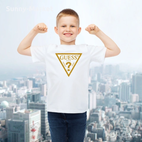 GUESS Дамски детски и мъжки тениски , тениска с къс ръкав XS-4XL, снимка 2 - Тениски - 54102439