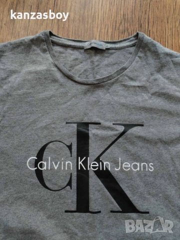 calvin klein - страхотна мъжка тениска КАТО НОВА М, снимка 2 - Тениски - 54715124