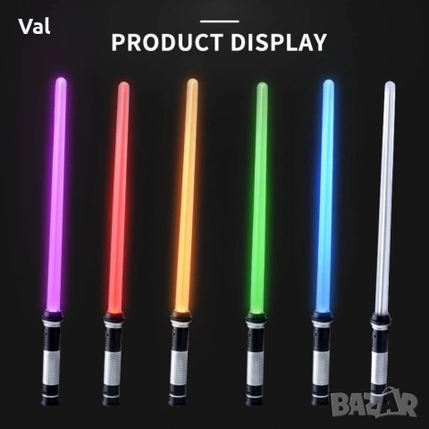 Детска играчка цветен светлинен лазерен меч Star Wars със звук, снимка 7 - Други - 54896059