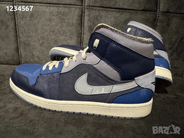 Nike Air Jordan 1 Mid SE Craft Obsidian French Blue.