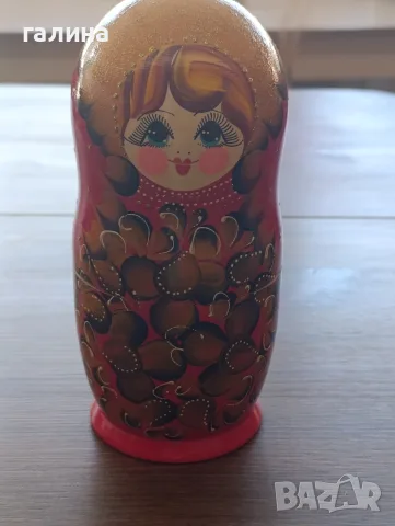 Ръчно рисувана руска матрьошка – комплект от 7 дървени кукли, снимка 5 - Антикварни и старинни предмети - 55393404