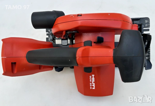 Hilti SCW 22-A - Акумулаторен ръчен циркуляр 2x22V 5.2Ah перфектен!, снимка 4 - Триони и циркуляри - 54045770