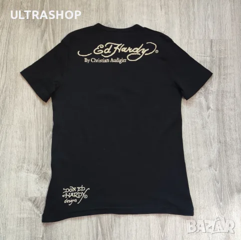 Y2K Ed Hardy Bulldog Tee Shirt М размер в отлично състояние, снимка 6 - Тениски - 55480687