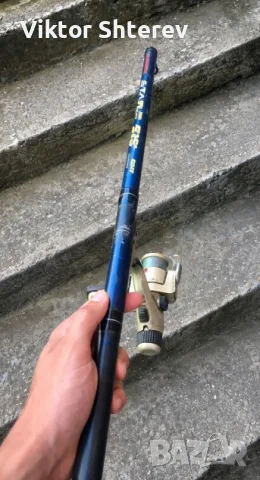 Въдица Mikado Carbon 3.60 м + макара Okuma – Готова за риболов, снимка 2 - Въдици - 55526080