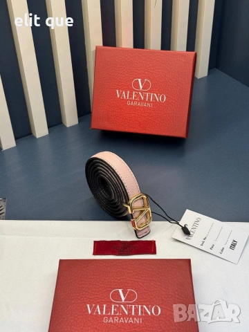 колани от естествена кожа в кутия Valentino garavani 2см, снимка 7 - Колани - 55097765