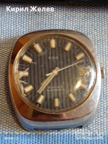 Стар механичен часовник ORO AUTOMATIC работи за КОЛЕКЦИЯ 54373, снимка 4 - Антикварни и старинни предмети - 54118444