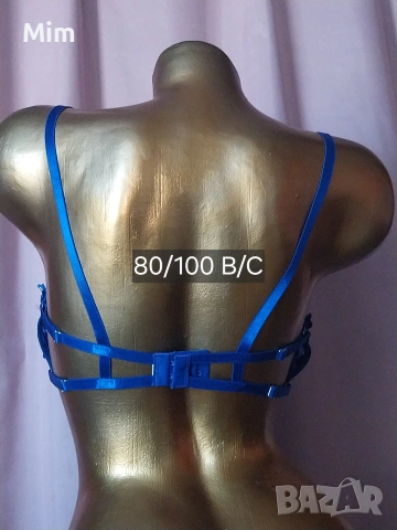 80 B/C Син сутиен с пеперуди 3D , снимка 7 - Бельо - 55095599