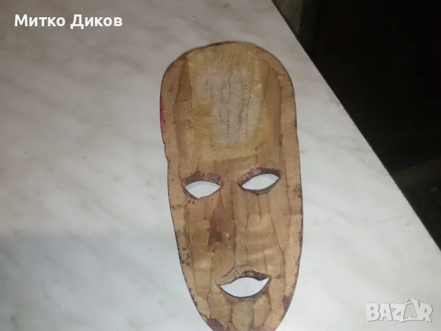 Африканска дървена маска 223х50х26мм и втора 20х9 см, снимка 8 - Декорация за дома - 52839839