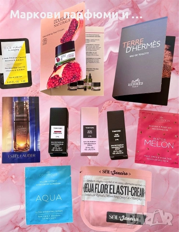 Tom Ford Private Blend, Hermes, Estee Lauder, Sol De Janeiro лот парфюми и козметика на промоция топ, снимка 3 - Козметика за лице - 55008174
