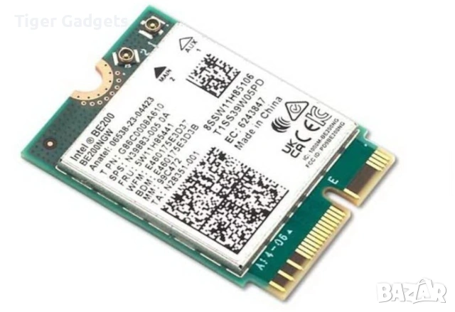 Intel BE200 WiFi 7 M.2 2230 мрежова карта с Bluetooth 5.4 – до 5800 Mbps