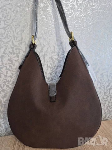 Луксозна чанта в тъмно кафяво, снимка 3 - Чанти - 54319495