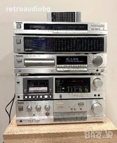 🔈Ретро аудио система - сет TECHNICS - усилвател, сд плеър, триглав дек, тунер и еквалайзер🔈