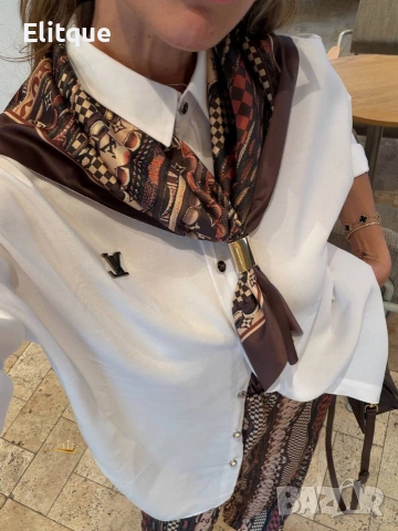 дамски комплект риза и панталон Louis Vuitton Hermes, снимка 4 - Комплекти - 54637440