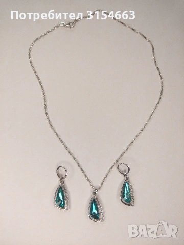 Комплект колие и обици , снимка 3 - Бижутерийни комплекти - 54261417