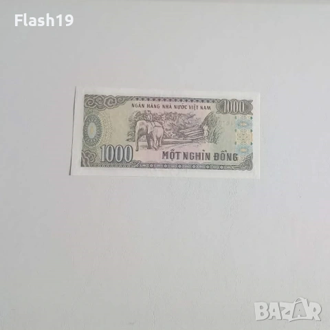 ⭐ Виетнам 1000 донги 1989 (виж описанието), снимка 2 - Нумизматика и бонистика - 54496112