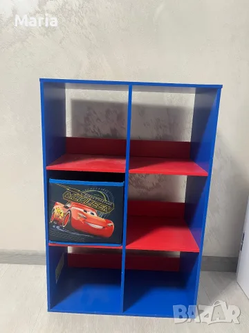 Детска етажерка Cars с кутия за съхранение