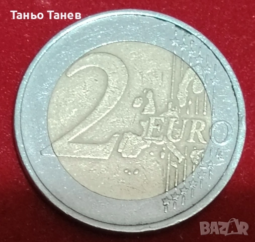 2Евро Германия със дефект 2002г.Със буквата (F). , снимка 4 - Нумизматика и бонистика - 54209467