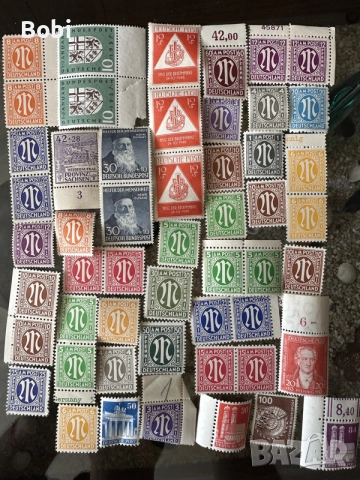 Немски лот пощенски марки 1945-1946г, снимка 7 - Филателия - 55536703