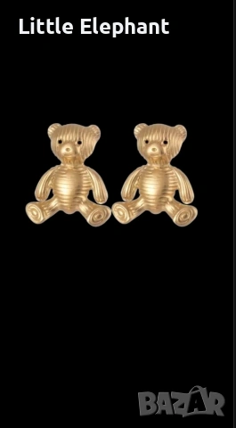 ​✨ Ефектни сребърни Обеци "Мечета" – Стилни и Забавни ✨/нови