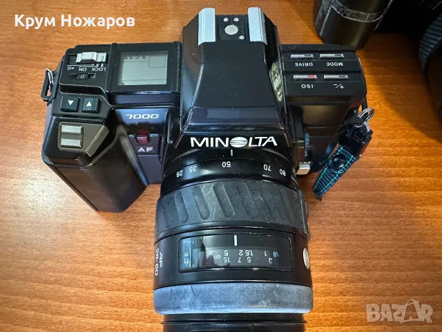 Продавам Фотоапарат MINOLTA 7000 AF . Обектив  Minolta AF zoom. 28-80mm. 1:4(22)-5.6. , снимка 7 - Фотоапарати - 55353487