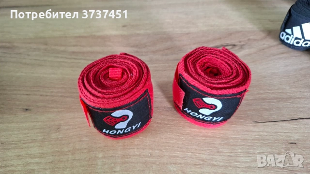 Боксови ръкавици Adidas + бинтове, снимка 10 - Бокс - 54965163