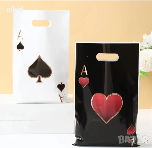 10 бр торбички Покер Карти за сладки подарък рожден ден парти, снимка 3 - Други - 53954559