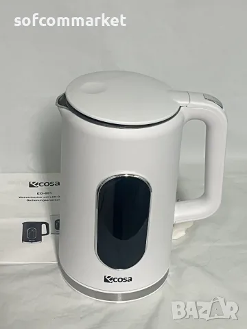 Електрическа Кана Ecosa EO-691 (1.7л, 2200W) – с Гаранция, Нова, Дигитална!, снимка 2 - Кани - 55357991