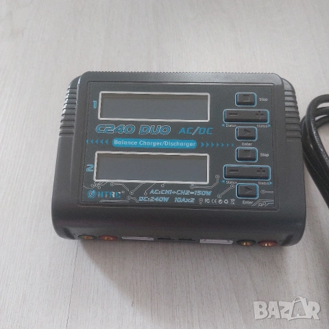 Професионално Двуканално Зарядно HTRC C240 DUO 10A 240W | LiPo/LiHV/NiMH, снимка 2 - Друга електроника - 54470814