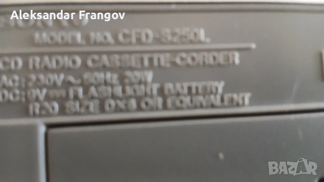 SONY CFD - S250L cd radio cassette recorder, снимка 8 - Радиокасетофони, транзистори - 55055594