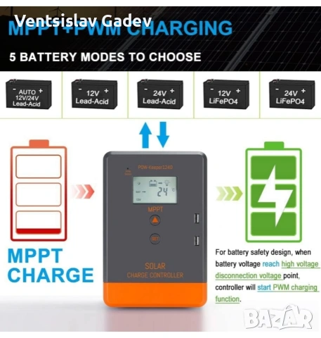 PolMr Keeper1220 MPPT 20 A-40A 30 Евро , снимка 6 - Друга електроника - 54483427