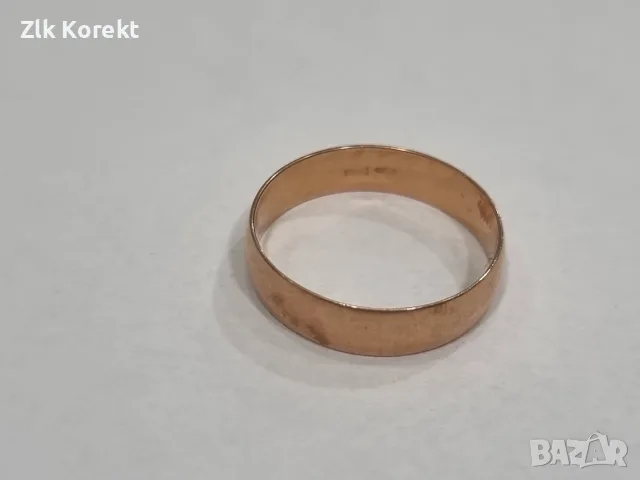 Златен пръстен тип хълка , снимка 3 - Пръстени - 55492417