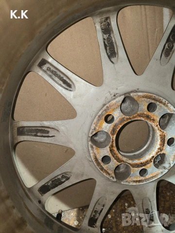 Лети Джанти за Мерцедес 17 5x112 с зимни гуми, снимка 11 - Гуми и джанти - 55063089