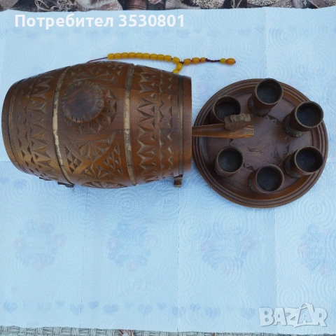 Буренце с поднос и чашки , снимка 3 - Декорация за дома - 54954222