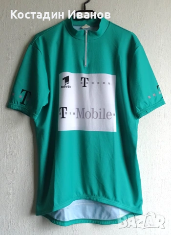 Deutsche Telekom T-Mobile зелено трико вело джърси тениска, снимка 2 - Спортни дрехи, екипи - 55151374