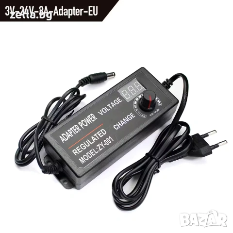 Регулируемо захранване 3V-24V 3A 72W с LCD дисплей | LED ленти, DC мотори, DIY проекти 10175, снимка 3 - Части и Платки - 54659892