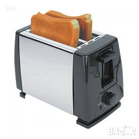 Тостер за хляб, 750W, 2 филийки, 6 степени, Инокс, снимка 5 - Тостери - 54814204