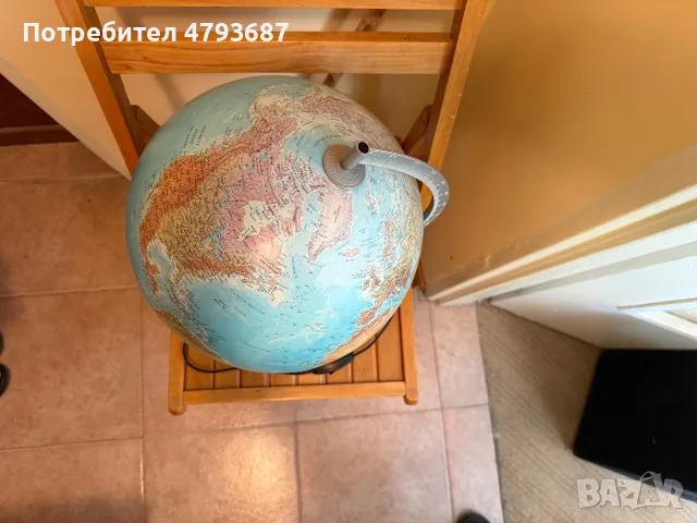 Светещ глобус нощна лампа, снимка 3 - Настолни лампи - 55602681