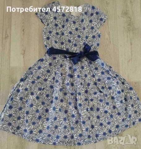 Детска рокля на цветя (11-12 г)