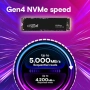 500GB Crucial P3 Plus Gen4 PCIe NVMe SSD скрост четене/запис 5000 и 4200 mb/sec ЧИСТО НОВ ДИСК disk, снимка 1