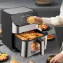 Фритюрник с горещ въздух 8L 1800W с 11 програми, LCD дисплей, таймер и прозорец за наблюдение, снимка 4